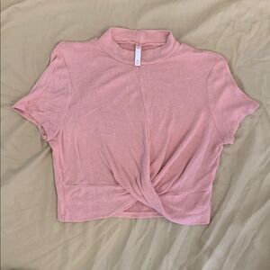 Xhilaration Baby Pink Semi-Cropped Blouse